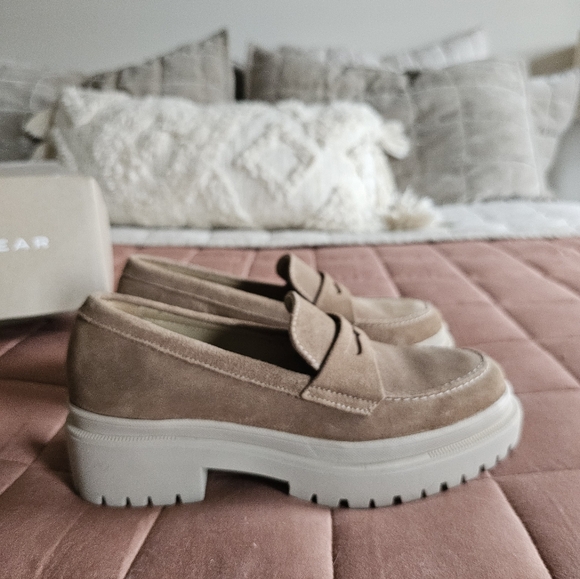 Portland Leather Co. Patina 'Zoe' Chunky Loafers Tan/fawn Suede Size 8 - Picture 8 of 10